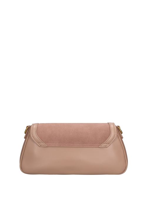 Borsa irregular med. in pelle e camoscio LA CARRIE | 142P-LT-120-LESBEIGE